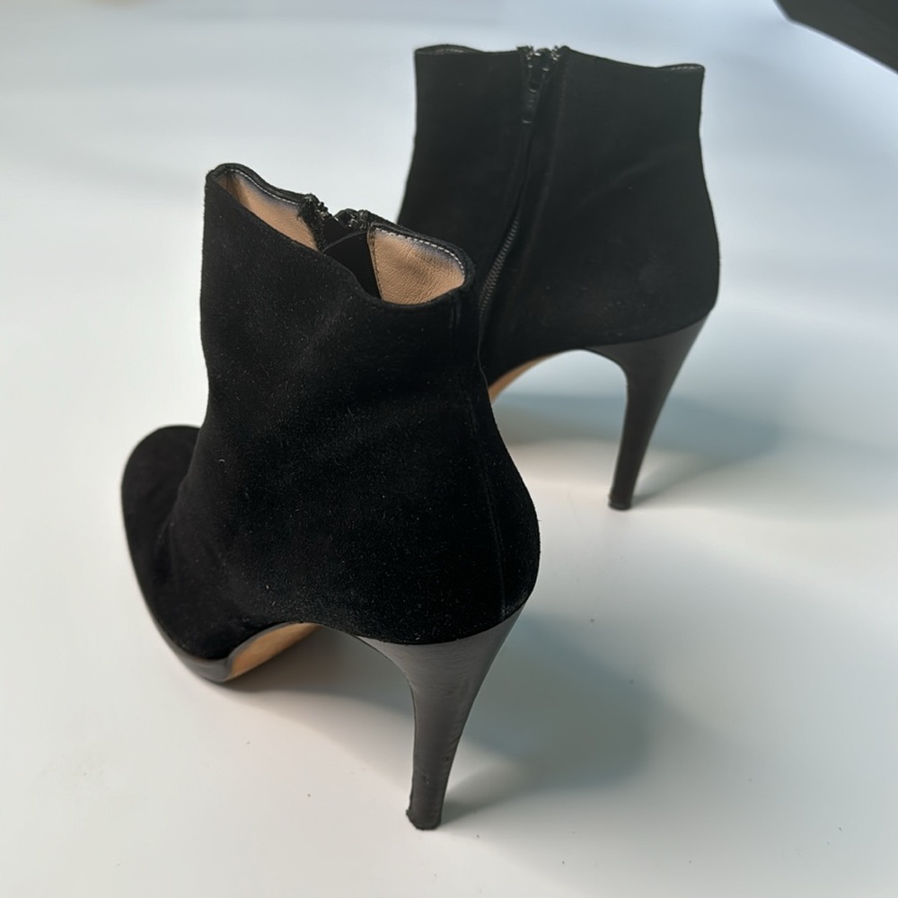 Black Suede Ankle Boots « Stivale » Shoe Boots, Luxury by Luca Luca, Size 10 - Picture 2 of 13
